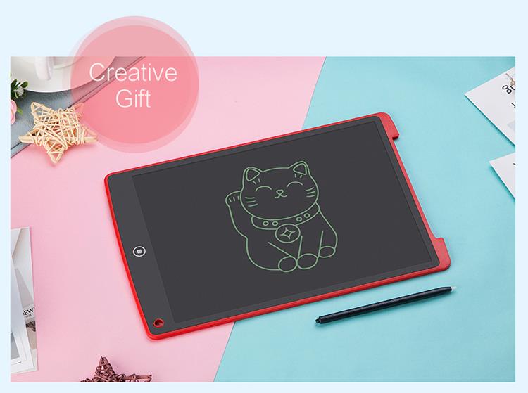 Tablet LCD Smooth Writing Board 8.5 Inch Kids Drawing Notes Memo Mini Pad Easy Clear Button