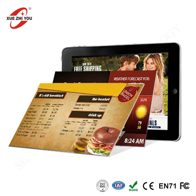 Portable Menu tablèt PC pou lòd manje sou entènèt