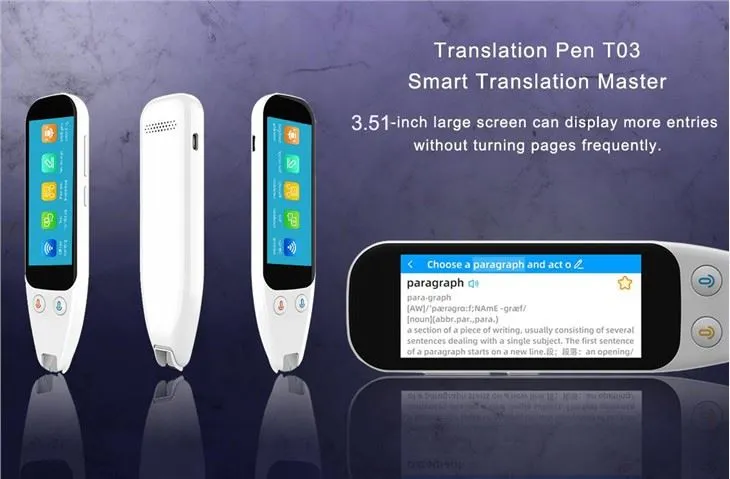 Dyslexia Scanner Pen Tradiksyon Vwa Plim Lekti tèks